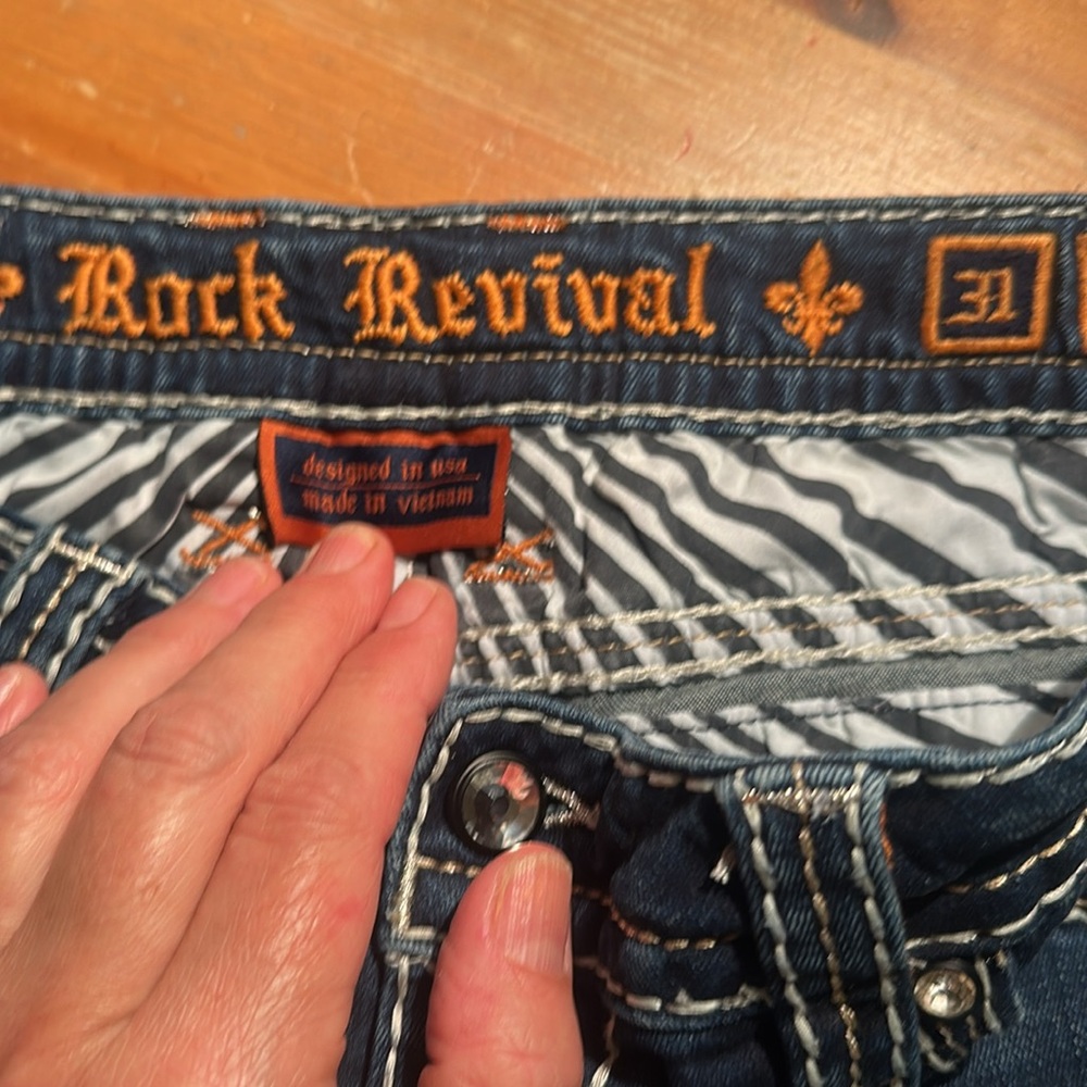 Rock Revival Women's Faded Dark Indigo Straight Leg Jeans - Picture 11 of 13